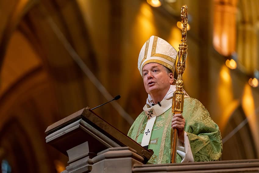 Archbishop Anthony Fisher OP of Sydney is calling on Catholics in NSW to fight the push for assisted suicide laws in the state after Queensland lost its own battle last week. Photo: Patrick J. Lee