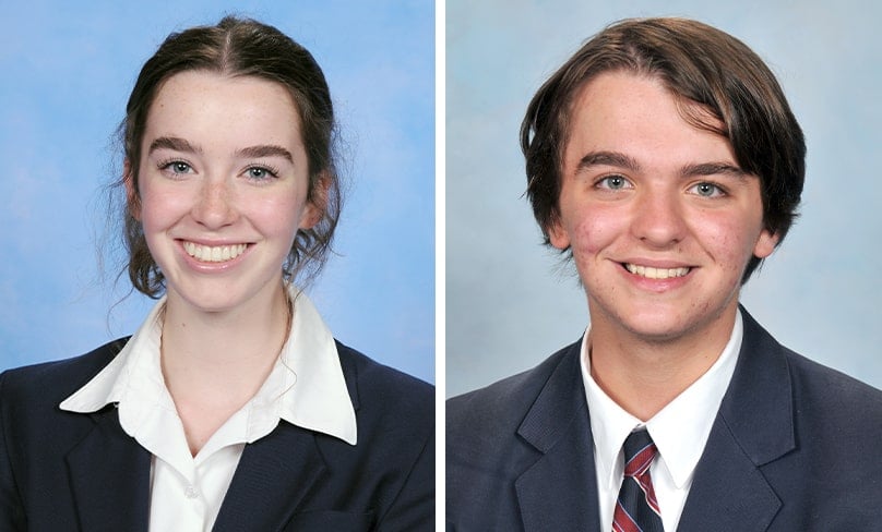 Sian and Jordan Tuckfield are current and former students (respectively) of St Patrick’s College Sutherland. Photo: Supplied