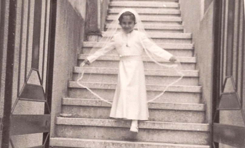 Ann-Marie Boumerhe's mum on First Holy Communion. Photo: Supplied
