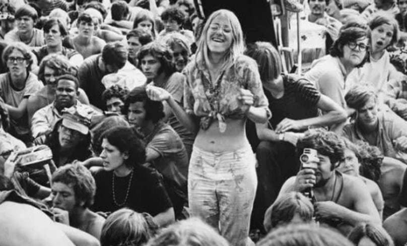 The naivety, the conformity. Youth celebrate at Woodstock in 1969. Photo: RV1864/Flickr, CC BY-NC-ND 2.0