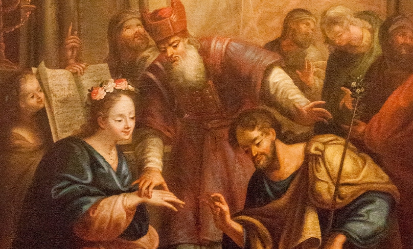 Betrothal of Virgin Mary and St Joseph by Sebestyén Stettner, circa. 1743. Photo: Szilas/Budapest Historical Museum