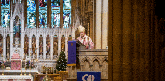 Archbishop Fisher in St Mary's Cathedral