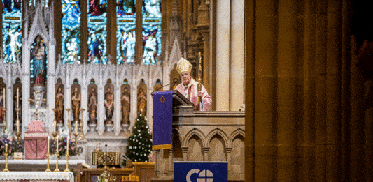 Archbishop Fisher in St Mary's Cathedral