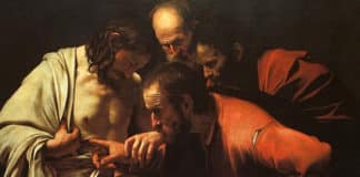 The Incredulity of Saint Thomas by Caravaggio, circa 1601-1602. Omage: Wikimedia Commons/Public Domain