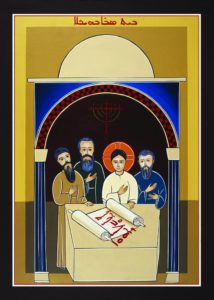 An icon of the Finding of the Lord in the Temple by Fr Abdo Badwi. Image: Supplied