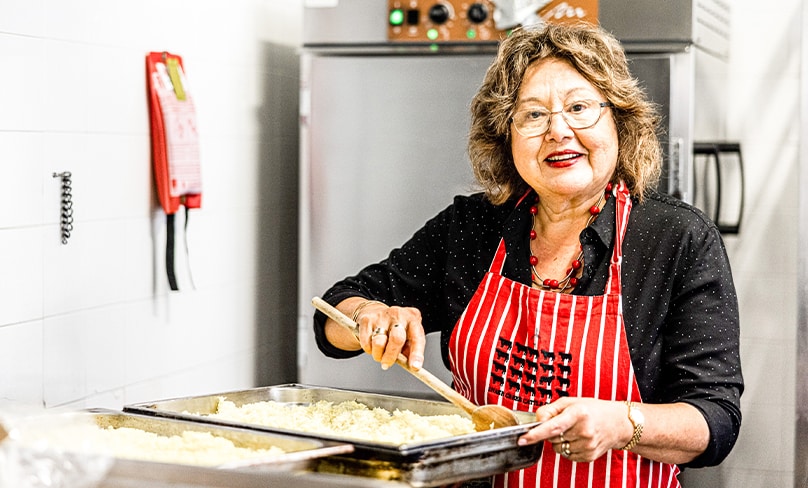 Volunteers such as Tammie, above, and the meals they prepare are the heart and soul of St Canice’s. Photo: Alphonsus Fok
