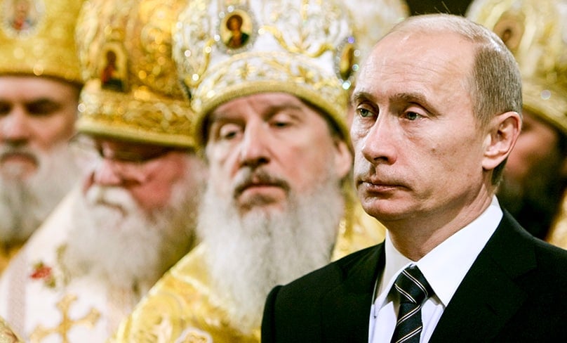 Russia’s Prime Minister Vladimir Putin attends the enthronement ceremony of Russian Orthodox Patriarch Kirill in Christ the Saviour Cathedral in Moscow. Photo: CNS photo/Reuters