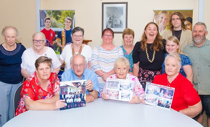 Sr Margaret Mary Birgan, second from the left, back row, alongside volunteers who have supported Our Lady’s Nurses for the Poor in Newcastle. Photo: Giovanni Portelli