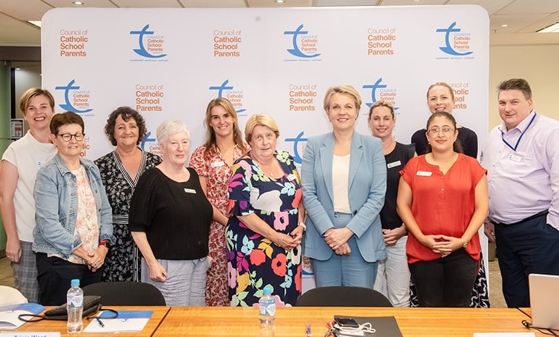 Tanya Plibersek with the Council of Catholic School Parents last Thursday. Photo: Giovanni Portelli
