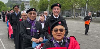 Members of Order of Malta volunteered to assist the ‘malades’ - the ill and infirm who visit Lourdes seeking physical respite and spiritual and physical healing. Photo: Courtesy the Order of Malta, Sydney