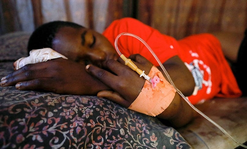 Adetunji Henry, 15, one of the victims of the attack by gunmen during Pentecost Mass at St Francis Xavier Church, receives treatment at the Federal Medical Centre in Owo, Nigeria, June 6, 2022. Photo: CNS photo/Temilade Adelaja, Reuters