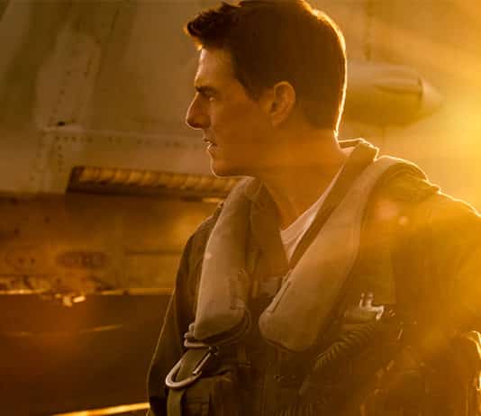 Tom Cruise stars for a second time around in a scene from the movie Top Gun: Maverick. Photo: CNS, Scott Garfield, Paramount Pictures