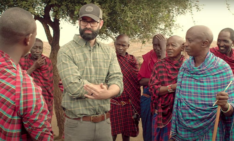 Conservative podcaster Matt Walsh speaks with the Maasai Tribe of Nairobi, Africa, in search of an answer to the question, "What is a Woman?". Screenshot: Youtube/TheDailyWire