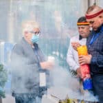 A smoking ceremony, above right, also welcomed members to the Assembly’s first day of business on Monday. Photo: Giovanni Portelli