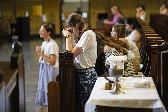 Third, despite what many on the internet say, prayers and meditation should not be linked to the rhythm of inhalation and exhalation. Photo: CNS photo/Gregory A. Shemitz