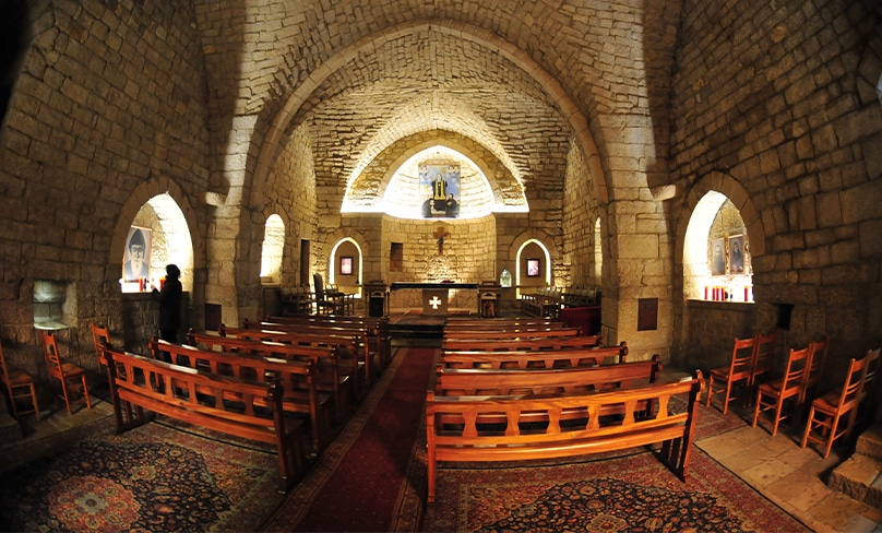 This is Saint Maroun chapel where St. Charbel is burried under it in the crypt. Photo: Serge Melki/Flickr, CC BY 2.0