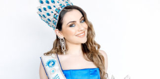Teen queen Helena Ristevski wearing the winner’s sash after being crowned Miss Teen Universal International in Sydney. Photo: Matty Patek