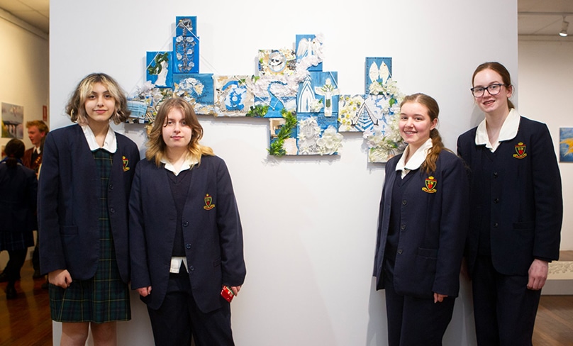 Our Lady of the Sacred Heart Kensington College students at the Clancy Prize. Photo Supplied