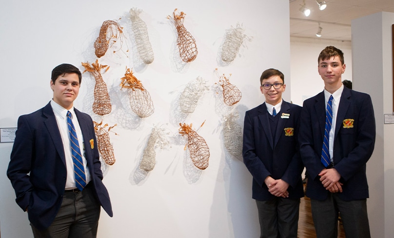 De La Salle Caringbah students at the Clancy Prize. Photo Supplied