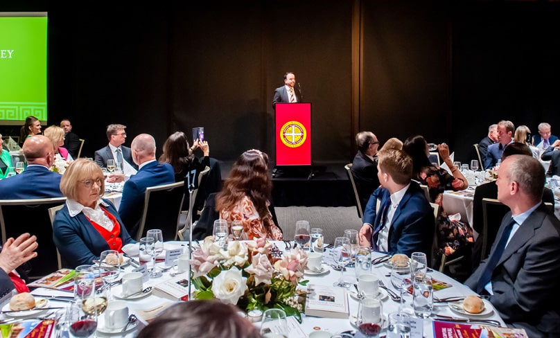 Supporters of Campion College listen as College President Paul Morrissey speaks at the special fundraising dinner last week. Photo: Giovanni Portelli