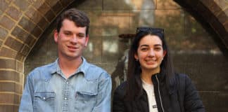 Harrison Payne and Molly Hayes. The Sydney Notre Dame students are part of a new way of thinking about mission focused on discipleship being run through the University of Notre Dame’s chaplaincy. The In Altum program draws on the Archdiocese of Sydney’s Go Make Disciples mission plan. Photo: Adam Wesselinoff