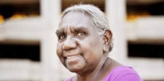 Aboriginal elder Dr Miriam-Rose Ungunmerr Baumann AM will attend the State Funeral of Queen Elizabeth II wiith Sydney father Danny Abdallah in London. Photo: Supplied