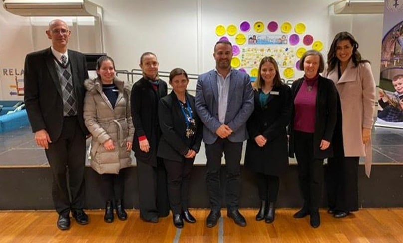 Danny Abdallah with organisers of the event at St Brigid's Marrickville. Photo: Supplied