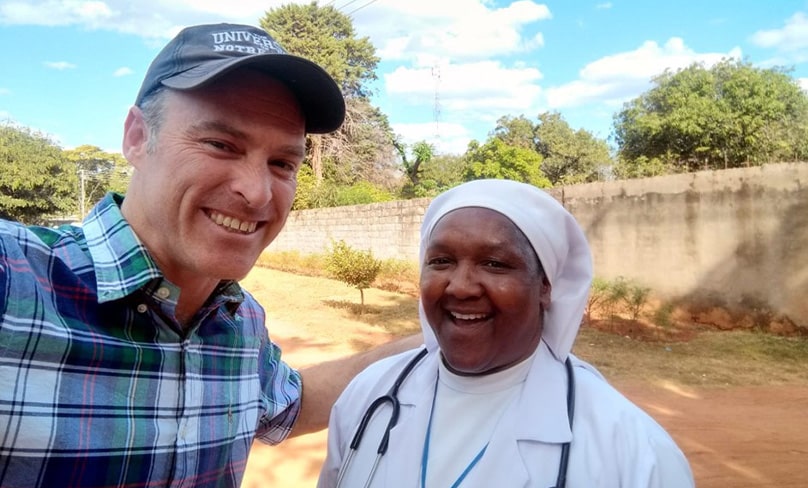 Dr Mark Hanley and Sister Mary Gemma form part of a medical partnership which has resulted in the establishment of a nursing school in eastern Zambia. Photo: Supplied