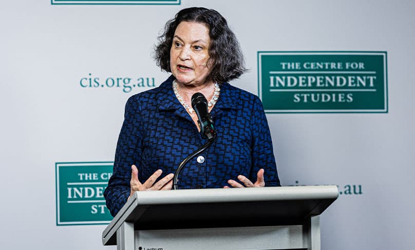 Mary Eberstadt addresses an audience at the Centre for Independent Studies. Photo: Alphonsus Fok