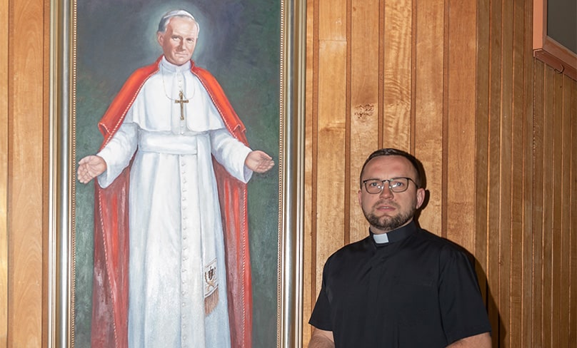 Fr Greg Skulski hopes that Australia’s first shrine dedicated to St Pope John Paul II will help people deepen their faith. Photo: Supplied