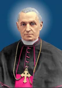 The official portrait of John Scalabrini being used for his canonisation.