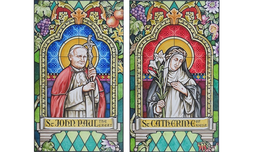 St John Paul the Great and St Catherine of Sienna. Photo: Supplied