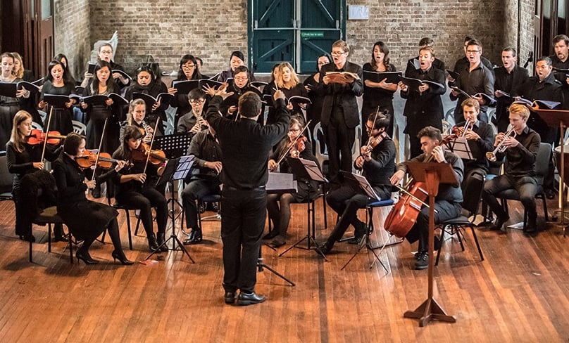 The arts group Artes Christi Australia, pictured playing at an event in 2017, will perform on the night of Sunday 11 December. Photo: Giovanni Portelli
