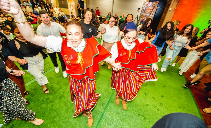 A foretaste of Portugal: traditional music, food and dancing got pilgrims excited for World Youth Day 2023 in Lisbon. Photo: Giovanni Portelli