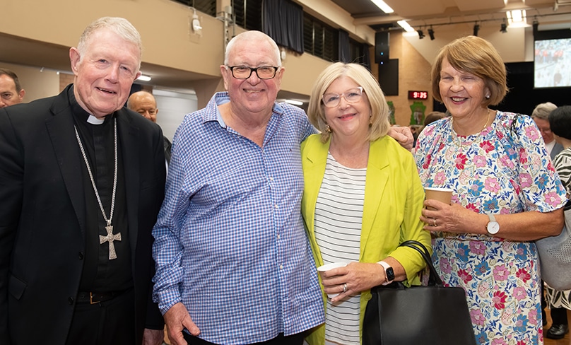 Well-wishers who joined Bishop Brady at his reception, held at St Mary’s Cathedral College. Photo: Giovanni Portelli