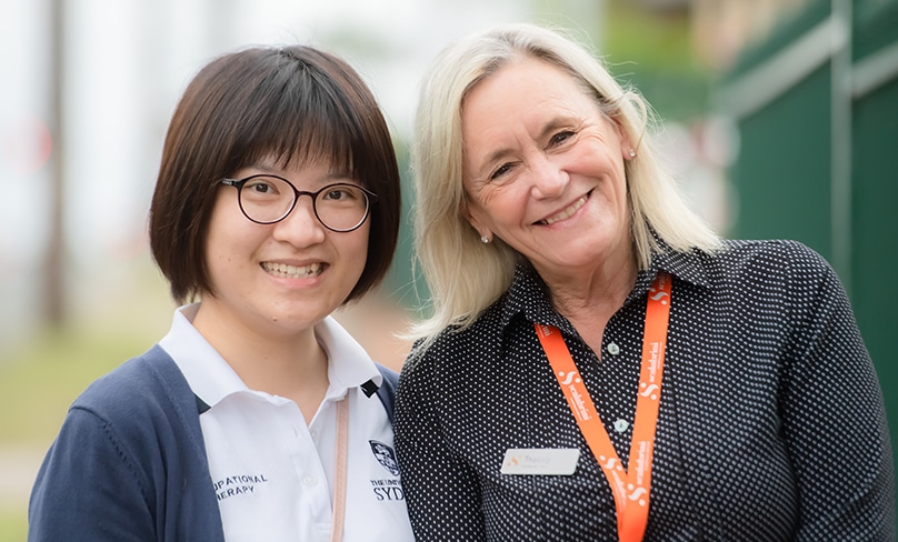 Katie Yung, at left. The 23-year-old Occupational Therapy student is the youngest resident of Scalabrini Village Nursing Home in an innovative program that situates students as residents who interact with the elderly on a long-term basis. Photo: Giovanni Portelli