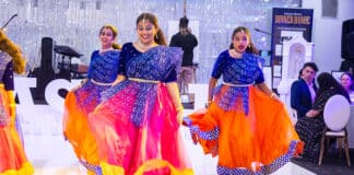 Performers from Nrityalaya Dance School in Holsworthy were headliners for the Somascan Missions Dinner Dance held at Liverpool’s Macquarie Paradiso on 10 February. Photo Mat De Sousa