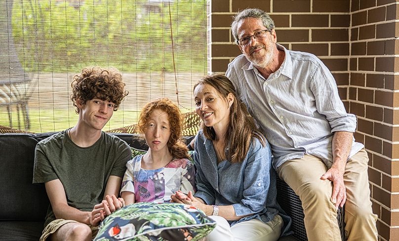 After 17 years in Australia, the Donagemma family is at risk of being separated. From Left to Right, Matteo, Benedetta, Elisa and Vanni. Photo: Alphonsus Fok