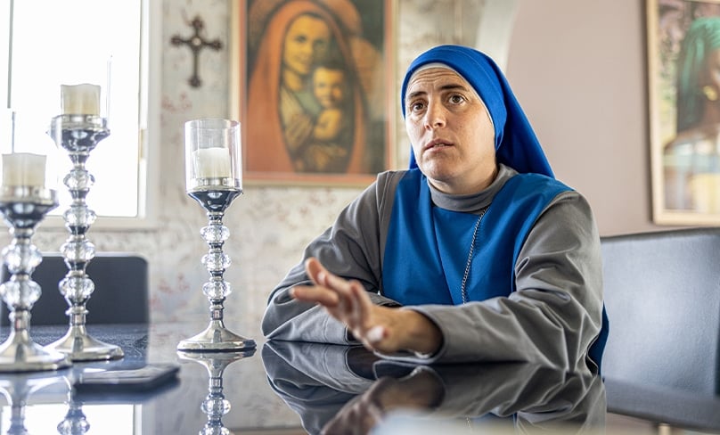 40-year-old Argentinian-born Sr Cielos Prado, mother superior of the Sisters of Our Lady of the Sacred Heart, says the sisters rely on Margaret Vella’s generosity to fulfil their ministry of ‘imparting God’s love within the developing Church.’ Photo: Alphonsus Fok