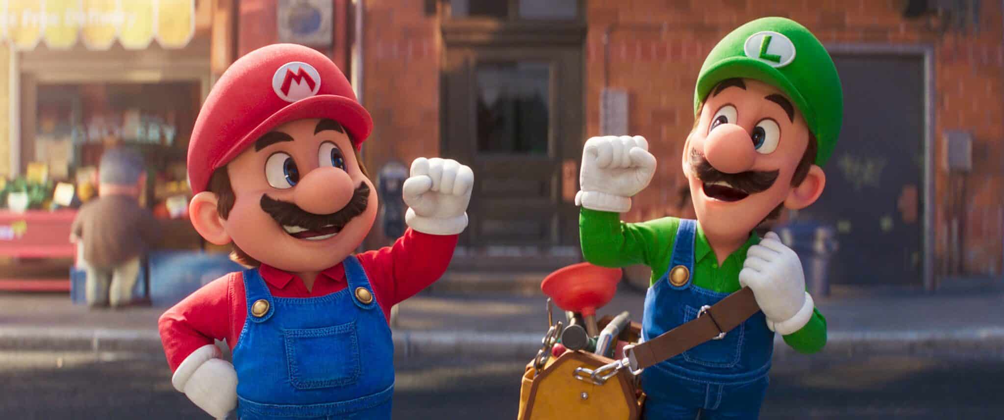 Animated characters Mario, voiced by Chris Pratt, and Luigi, voiced by Charlie Day, appear in “The Super Mario Bros. Movie.” Image: OSV News photo/Universal