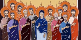 A Maronite Icon depicting Pentecost. Image: Bishop Antoine-Charbel Tarabay/Facebook