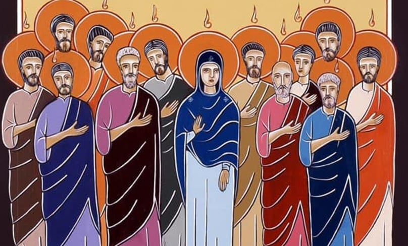 A Maronite Icon depicting Pentecost. Image: Bishop Antoine-Charbel Tarabay/Facebook