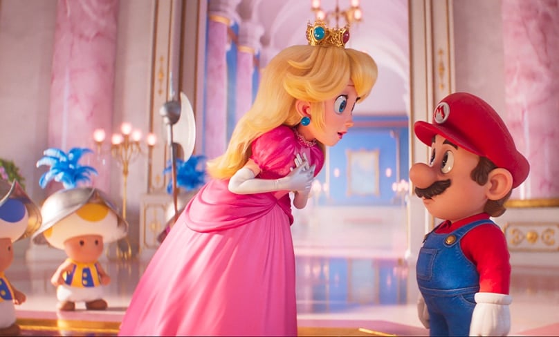 Princess Peach is obviously a Marian figure who represents goodness, purity and innocence. Photo: © 2023 Nintendo and Universal Studios