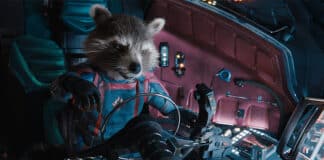 Rocket (voiced by Bradley Cooper) in Marvel Studio's "Guardians of the Galaxy Vol. 3". Photo: OSV News photo/courtesy Disney