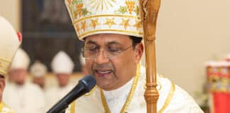 Bishop John Panamthottathil CMI at his ordination as the second shepherd of the Syro-Malabar Eparchy of St Thomas the Apostle in Melbourne. Photo: Syro-Malabar Eparchy Media