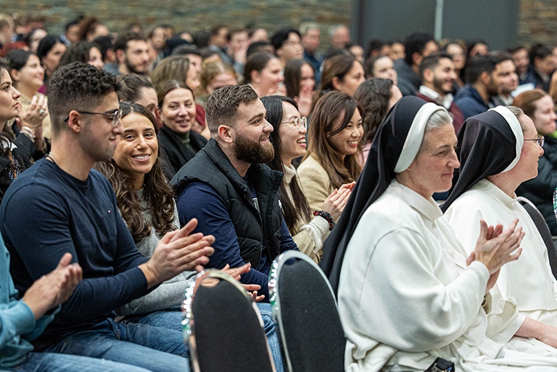 The WYD Fidelis was an opportunity for young adult pilgrims from the archdiocese and Sydney Catholic Schools to come together as a unified contingent, to receive formation from their archbishop and fellow pilgrim, Anthony Fisher OP. Photo: Alphonsus Fok