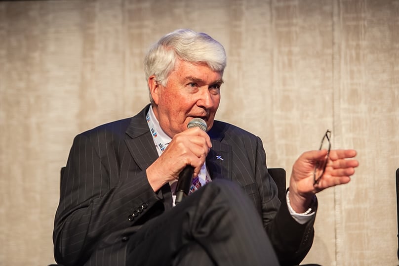 Respected lawyer Fr Frank Brennan SJ gave the keynote address on religious freedom to the 2023 education law symposium held by Catholic Schools NSW on 6 July. Photo: Giovanni Portelli