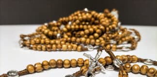 The pilgrim rosaries feature a silver St John Paul II crucifix in recognition of the founder of WYD. Photo: Supplied