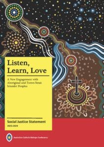 The cover of Listen, Learn, Love: A New Engagement with Aboriginal and Torres Strait Islander Peoples. Image: ACBC