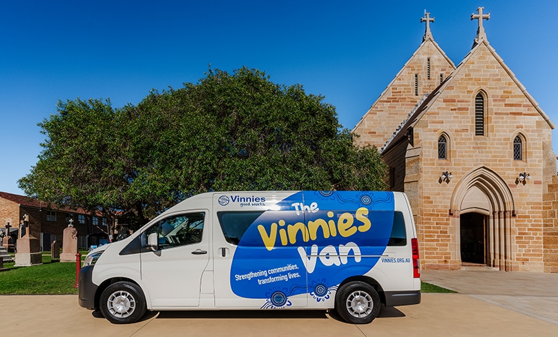 Parishioners of Ryde-Gladesville raised more than $160,000 to purchase and fit out two vans.  Photo: Patrick J Lee